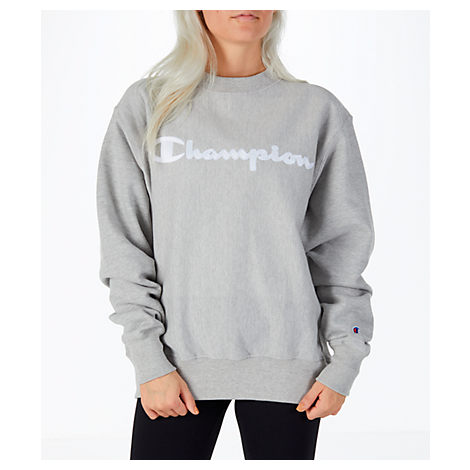 champion women's grey sweatshirt