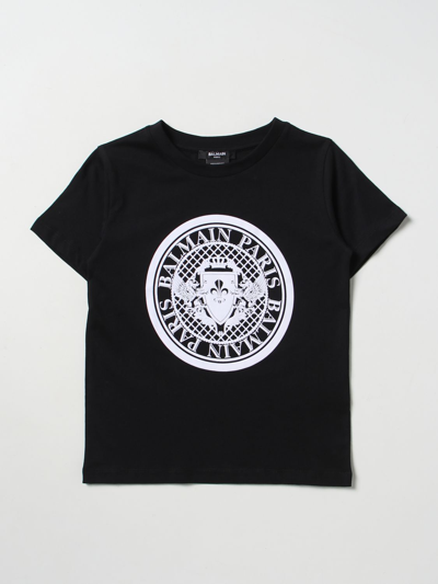 Balmain Kids'  T-shirt In Black