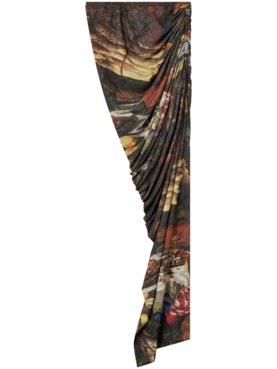 Az Factory By Ester Manas Side Slit Long Skirt In Multicolour