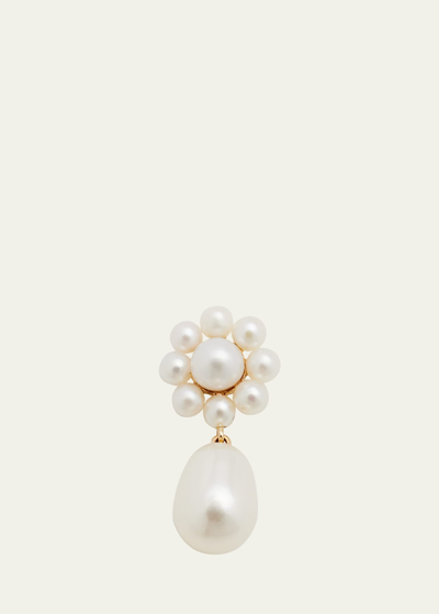 Sophie Bille Brahe Chambre De Fleur 14-karat Gold Pearl Single Earring In Yg