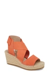 Eileen Fisher 'willow' Espadrille Wedge Sandal In Persimmon Leather