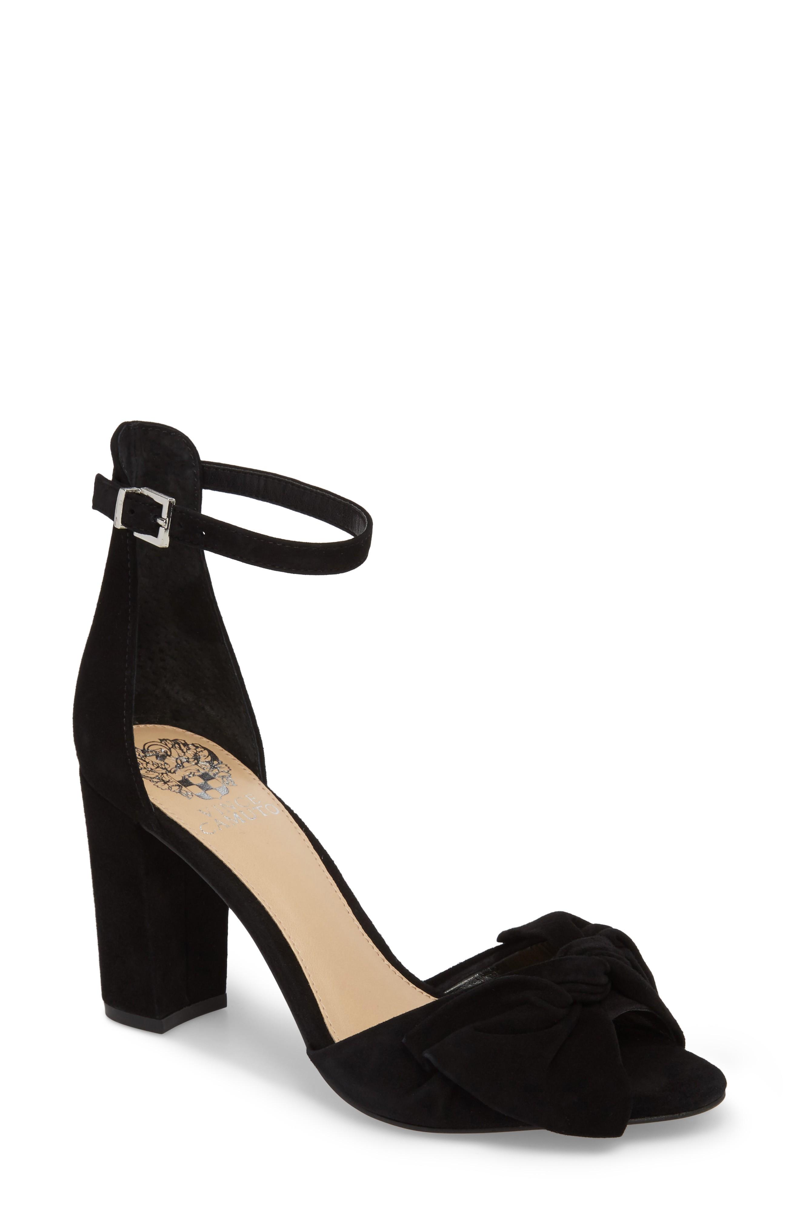 vince camuto black suede heels