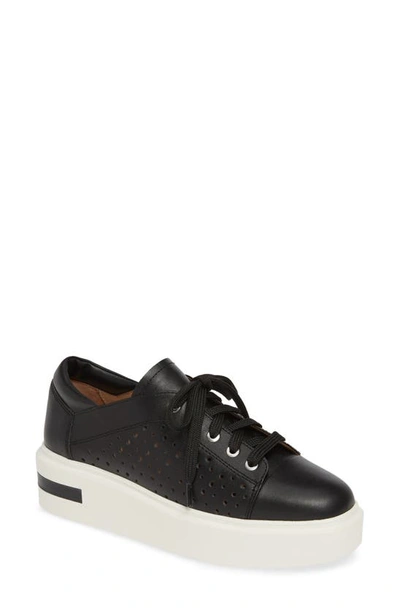 Linea Paolo Kendra Platform Sneaker In Black Leather