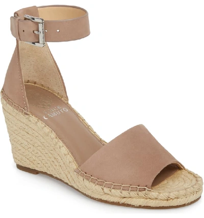 Vince Camuto Women's Leera Suede Espadrille Wedge Sandals In Dusty Mink Leather