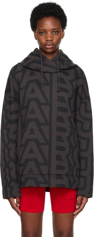 Marc Jacobs The Monogram Oversized Charcoal Black Hoodie