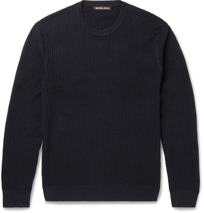 Michael Kors Slim-fit Textured-cotton Sweater | ModeSens