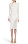 Tom Ford White Midi Dress With Transparent Inserts