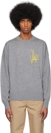 Jw Anderson Jwa Crewneck Jumper In Grey