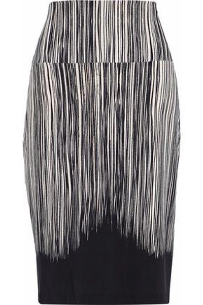 Norma Kamali Woman Printed Jersey Skirt Black