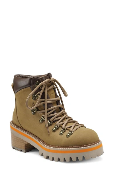 Aerosoles Skylar Lace-up Boot In Taupe Nubuck