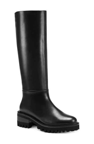 Aerosoles Roman Knee High Riding Boot In Black Leather