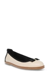 Anne Klein Ember Flat In Nude/ Black