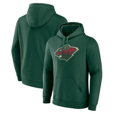 Fanatics Branded Green Minnesota Wild Primary Logo Pullover Hoodie