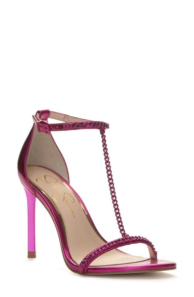 Jessica Simpson Qiven T-strap Sandal In Fuschia Mtlcwp