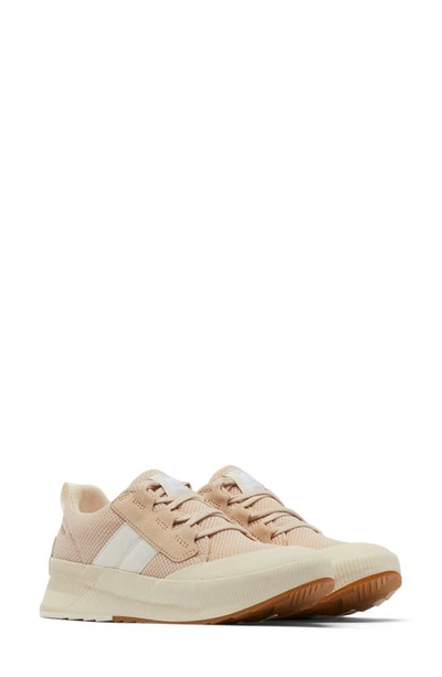 Sorel Out N About Waterproof Low Top Sneaker In Nova Sand/ Chalk