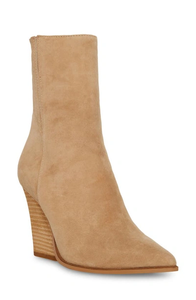 Steve Madden Rickki Pointed Toe Boot In Tan Suede