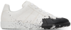Maison Margiela Replica Paint-splatter Low-top Sneakers In Bianco