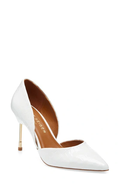 Kurt Geiger Women's Bond 90 Pointed Toe Slip On Pumps In White