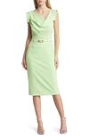 Black Halo Jackie O Sheath Dress In Paradise Green