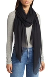 Nordstrom Modal & Silk Scarf In Black