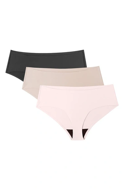 Proof 3-pack Period & Leak  Moderate Absorbency Briefs In Black/ Blush/ Sand