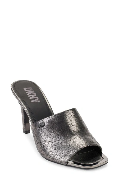 Dkny Bronx Slip-on Mule Sandal In Dark Gunmetal