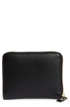 Comme Des Garçons Classic Leather Zip Accordion Wallet In Black