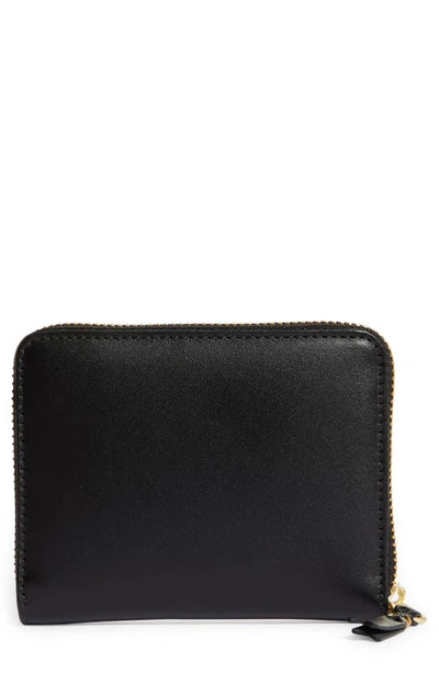 Comme Des Garçons Classic Leather Zip Accordion Wallet In Black