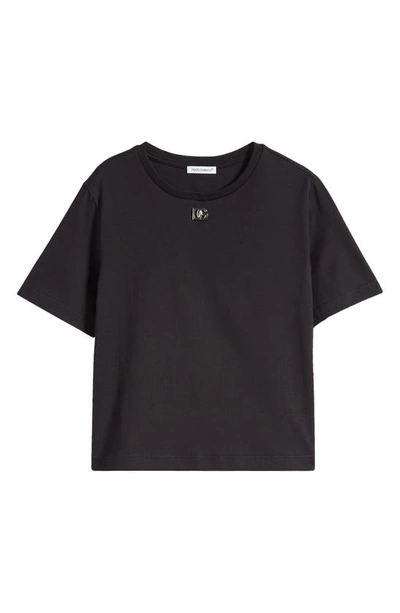 Dolce & Gabbana Kids' Logo-plaque Short-sleeved T-shirt In Black/ Logo Plaque