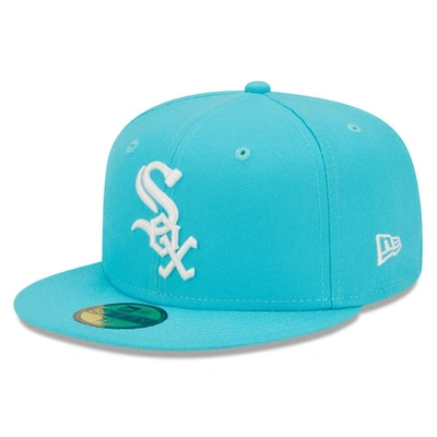 New Era Blue Chicago White Sox Vice Highlighter Logo 59fifty Fitted Hat