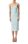Bardot Florence Lace Cotton Blend Corset Midi Dress In Cool Mint