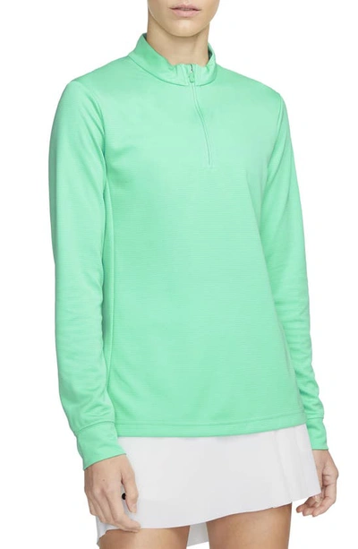 Nike Uv Victory Dri-fit Half Zip Golf Pullover In Light Menta/ Black