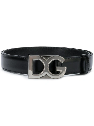 Dolce & Gabbana Designer Logo Belt - Black