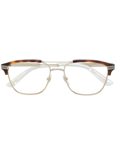 Gucci Eyewear Square Frame Glasses - Metallic