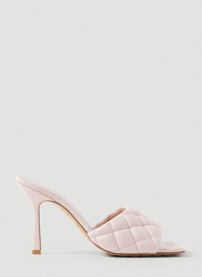 Bottega Veneta Padded High Heel Mules In Pink