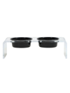 Hiddin Small Clear Double Bowl Pet Feeder With Black Bowls