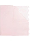 Valentino Lace Panel Scarf In Pink