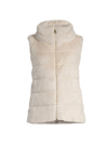 Herno Women's Faux Fur Down Puffer Vest In Champagne
