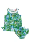 Lilly Pulitzer Baby Girl's 2-piece Lilly Shift Dress & Bloomers Set In Sprout Green Lilly On Holiday