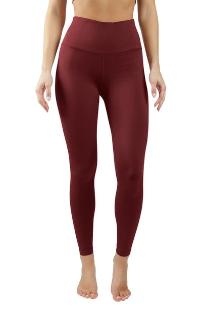 90 Degree By Reflex Soft Tech Fleece Lined High Rise Leggings In Ancho Chile