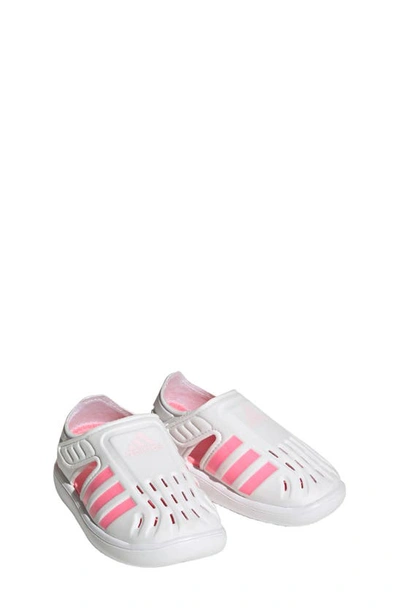 Adidas Originals Kids' Water Clog In White/ Beam Pink/ Clear Pink