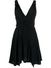Isabel Marant Nalatia V-neck Crepe Mini Dress In Black