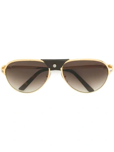 Cartier Santos De  Sunglasses In Metallic