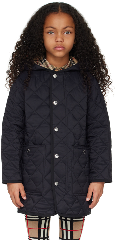 Burberry Kids Black Quilted Jacket