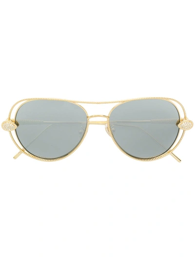 Boucheron Swarovski Crystal Aviator Sunglasses