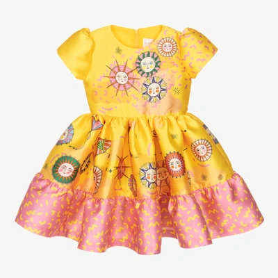 Eirene Babies' Girls Yellow Satin Sunshine Dress