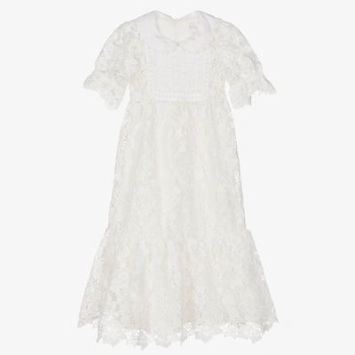 Eirene Kids' Girls White Lace Dress
