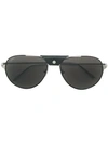 Cartier Santos Aviator Sunglasses In Black