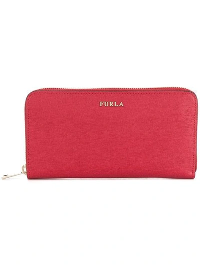 Furla Babylon Xl Zip Around Wallet In Red