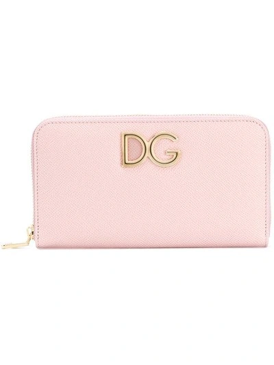 Dolce & Gabbana Continental Zip Around Wallet - Pink